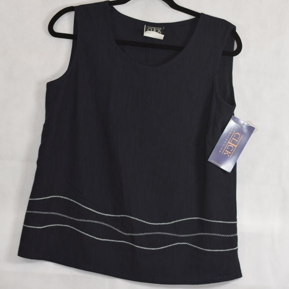 Crop Top No Sleeves SZ 10 Petite by CLICK NWT - Picture 2 of 4